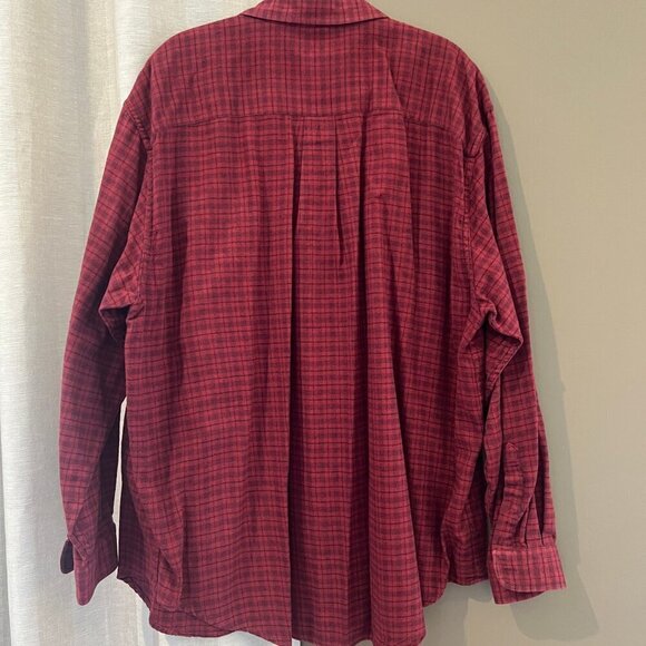 Men's Structure Red/Black Flannel Long Sleeve, Size XL - Picture 5 of 8